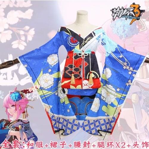 Honkai Impact 3 Yae Sakura Cosplay Costume Kimono Uniform Girl Clothes For Cosplayer Fans Gift