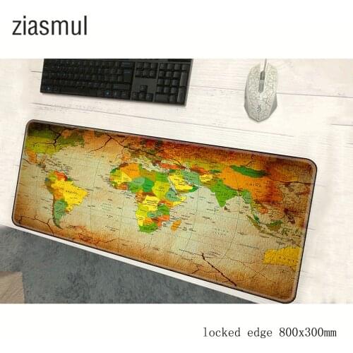 World map padmouse 800x300mm pad to mouse notbook computer mousepad Mass pattern gaming mouse pad gamer to laptop mouse mats