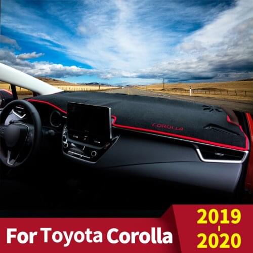 Car Dashboard Avoid Light Pad Instrument Platform Desk Cover Mat Carpets for Toyota Corolla E210 2019 2020 Dashmat Accessories