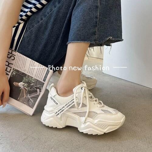 Fashion New 35-40 Women Running Shoes All-match Vulcanized Shoes Thick-soled Solid Color Sneakers Women Zapatillas Casual Shoes