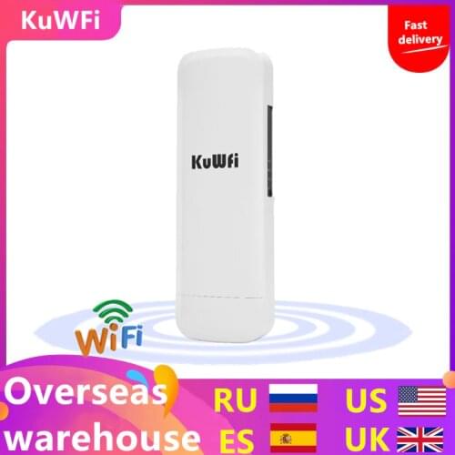 Kuwfi 3Km 2.4G 300Mbps Wifi CPE Router Wifi Repeater Wifi Extender Wireless Bridge Access Point For Wireless Camera LED Display