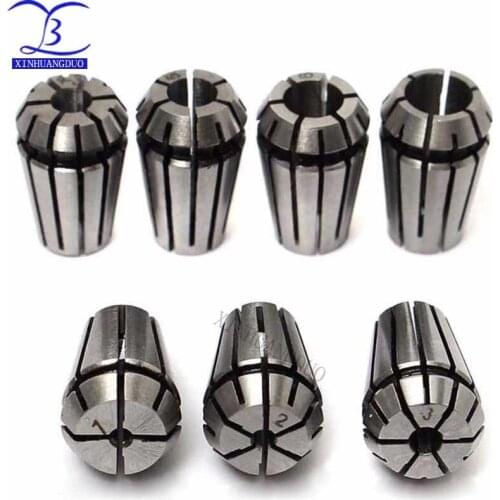 7Pcs ER11 Spring Collet Set For CNC Workholding Engraving & Lathe Tool 1-7mm Machine Accessories Milling Lathe Workholding