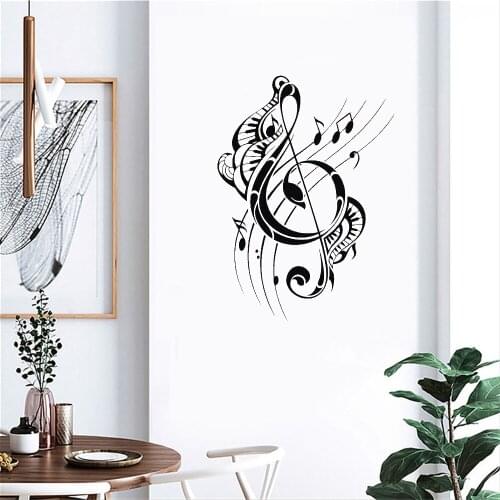 Music Notes Wall Sticker Heart Love Music Wall Decal Home Decoration Kids Room Treble Clef Instrument Vinyl Murals DW8895