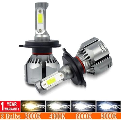 New LED Car Headlight H4 H7 LED H11 LED Bulbs 3000K 6000K 8000K 12000LM H1 H3 9005 9006 H27 4300K Bulb Auto Fog Light Lamp 12V