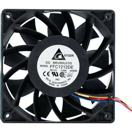 For Delta Electronics FFC1212DE 12038 12V 2.4A 3.0A 12CM Max Airflow Rate Cooling Fan 120mm