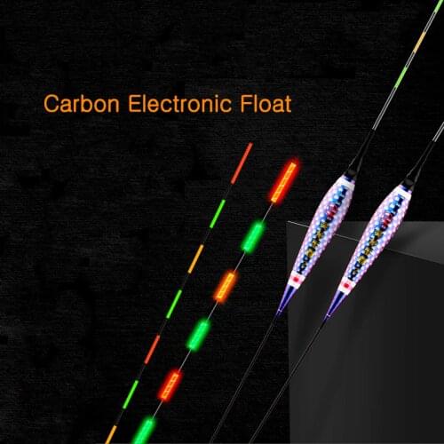 RQNQ 1Pcs 2021 New Hot-selling Carbon Fiber LED Night Fishing Accessories Float Bobbers Accessory Buoy Dobber