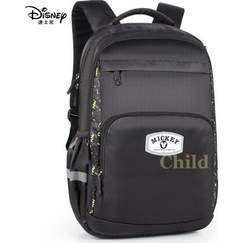 Disney Backpack Mickey Print Student School Bag Youth Breathable Leisure Travel Bag Boy Waterproof Backpack Baby School Bag