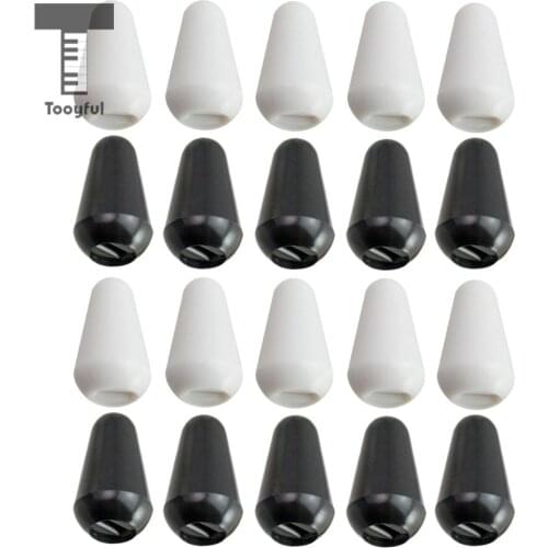 Tooyful 20pcs Internal Thread 4mm 3 or 5 Way Toggle Switch Tips Knobs Cap for ST SQ Electric Guitar Replacement