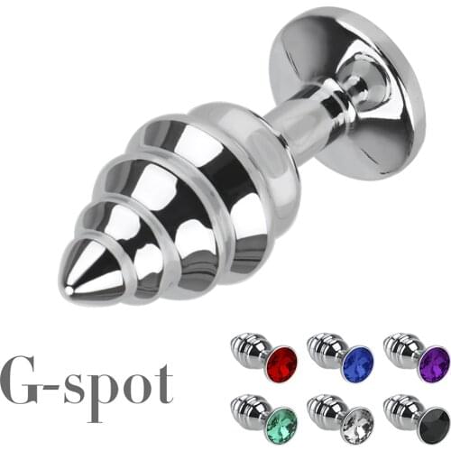 SM Products Sex Toy for Couples Jewelry Metal Butt Plug Stainless Steel Thread Anal Plug Spiral Stimulation Massager