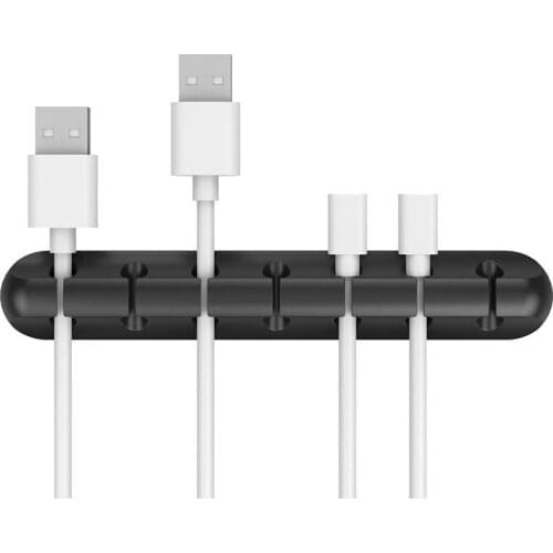 1/3Pcs Cable Holder Silicone Adhesive Wire Organizer Charging Cable Clamp Clip Holder Fixer Mouse Keyboard Earphone USB Winder