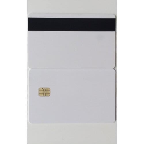 200pcs/Lot SLE4442 chip card with HICO magnetic stripe inkjet printable contact pvc card for membership card supermarket card