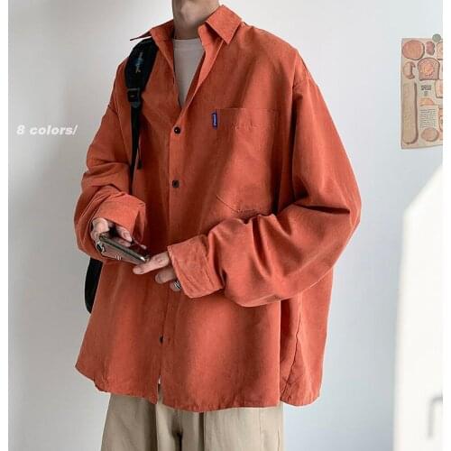 2021 Mens Cargo White Cotton Shirts Long Sleeves Camisa Masculina French Cuff Mens Fashion Trend Shirts Streetwear Clothes Coat