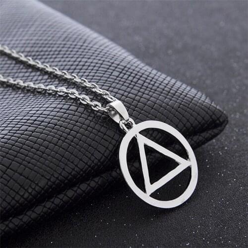 Cute Circle Triangle Eminem Pendants Necklace