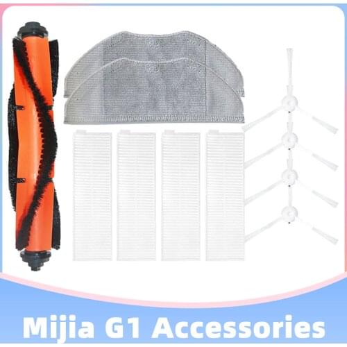 For Xiaomi Mijia G1 Robot Vacuum Cleaner Parts Accessories Main Roller Brush Washable Hepa Filter Side Brushes Mop Rag Cloth