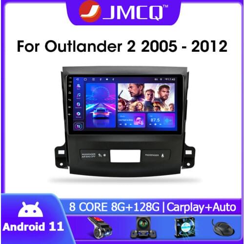 JMCQ Android 9.0 For Mitsubishi Outlander Xl 2 CW0W 2005-2012 Car Radio Multimedia Video Player 2 din GPS Stereos Split Screen