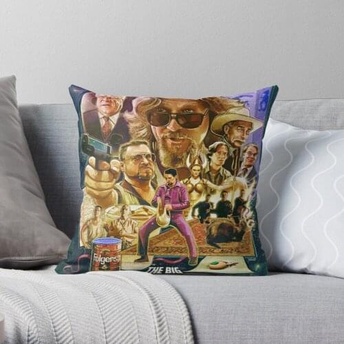 Big Lebowski Art Throw Pillow Cushion Cover Polyester throw pillows case on sofa home living room car seat decor 45x45cm