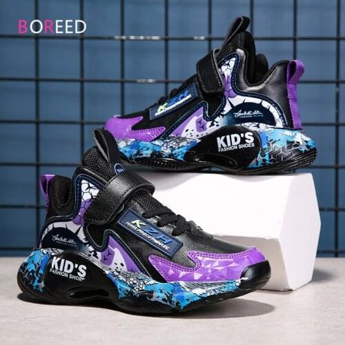 Brand Childrens Sneakers Boys Basketball Sports Shoes For Boys Breathable Comfortable Kids Shoes Fashion Children Casual Shoes