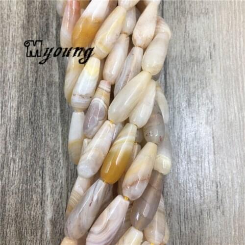Teardrop Lace Agates Beads,Natural Beige Gem Stone Beads, Wholesale Jewelry Making Findings, MY1602