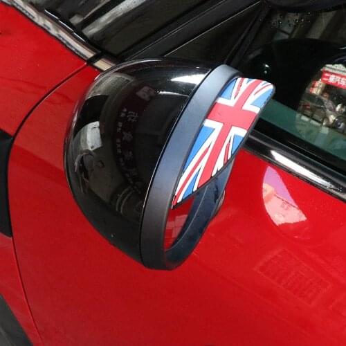 2Pcs Car Styling Rearview Mirror Visor Baffle Eyebrow Mirror Deflector Sticker Protector For Mini Cooper S One JCW Accessories