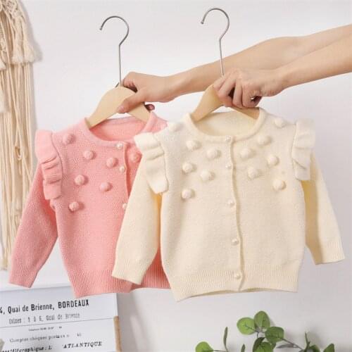 Childrens sweater girls' knitting cardigan