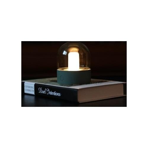 Creative nostalgic glass night light bedroom bedside with sleeping light cafe bar USB charging breathing night light