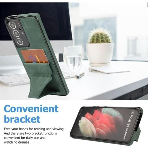 Metal magnetic Car bracket Ultra-thin Card package phone case For Samsung Galaxy S10/20/21 plus S21 Note20 ultra Anti-fall cover