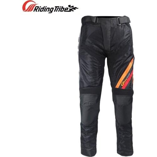 Men Motorcycle Pants Summer Breathable Reflective Trousers Motorbike Riding Anti-collision Protective Gear Kneepads Pants HP-10