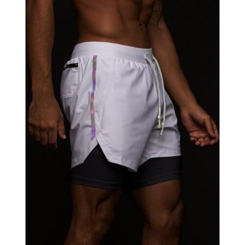 Men Running Shorts Mens Sports Scanties Male Double-Deck Quick Drying Sports Men Breechcloth Jogging Gym Beach Short Pants Male