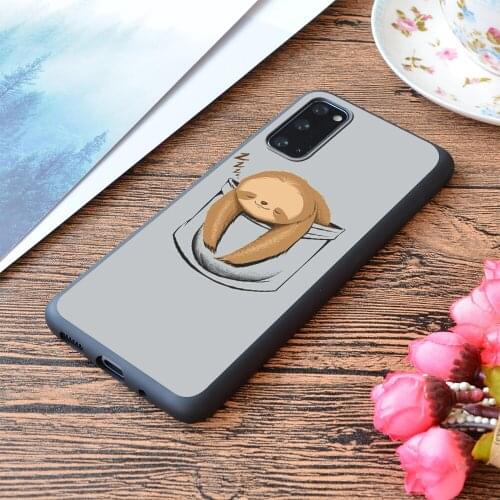 For Samsung Galaxy Sloth In A Pocket Print Soft Matt Phone Case