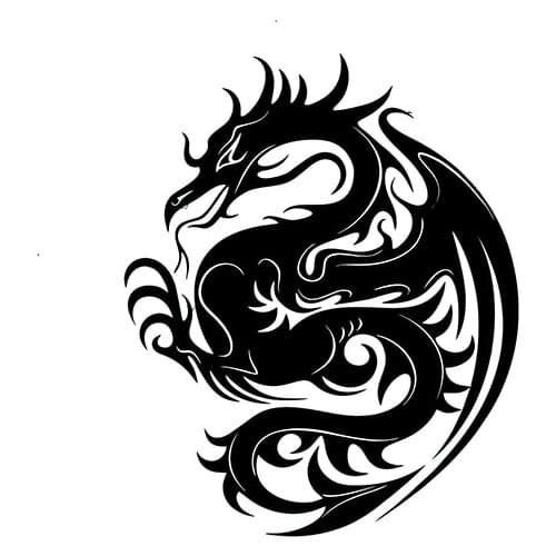 Sticker Car Sticker Chinese Dragon Tattoo Packaging Accessories Product Applique Decorative Pattern