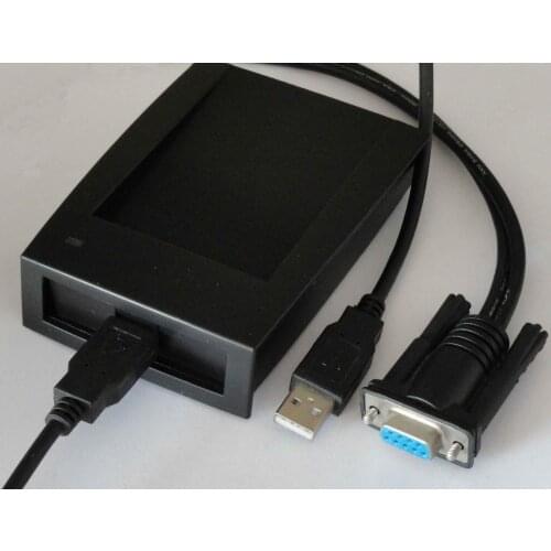 Free shipping 13.56MHz ISO 15693 RFID Desktop Reader/writer with RS232 Inerface+free SDK +test tag
