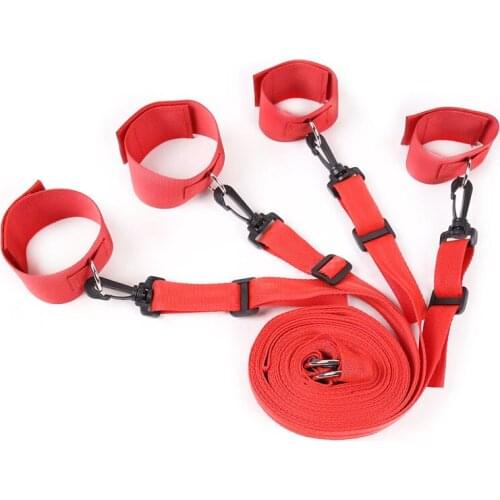 Nylon Bondage Belt Bed Restraints Hand Ankle Cuiffs Adult Games Slave Fetish Women BDSM Torture Handcuffs Sex Toys For Couples