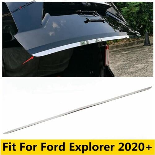 Rear Trunk Tailgate Bottom Lid Strip Decoration Cover Trim Stainless Steel Exterior Accessories For Ford Explorer 2020 2021