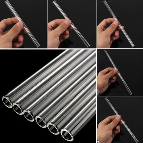 New Clear GlassReusable Wedding Birthday Party Drinking Straws Thick Straws