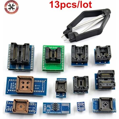NEWST 13PCS Whole Set Universal Adapter Socket IC Extractor for Programmer TL866ii Plus TL866A TL866CS EZP G540