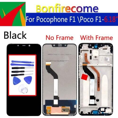 6.9" Original Display For Xiaomi Poco F1 LCD Touch Screen Digitizer With Frame Replacement For Xiaomi Pocophone F1 Assembly