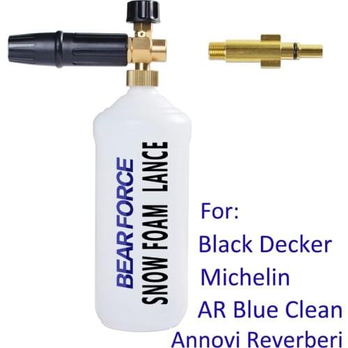 Snow Foam Lance Foam Cannon High Pressure Soap Foamer Car Foam Wash for Black Decker Michelin ARAnnovi Reverberi Pressure Washer