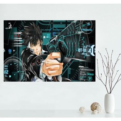 Custom Psycho-Pass Canvas Painting Poster Home Decor Cloth Silk Fabric Wall Art Poster for Living Room