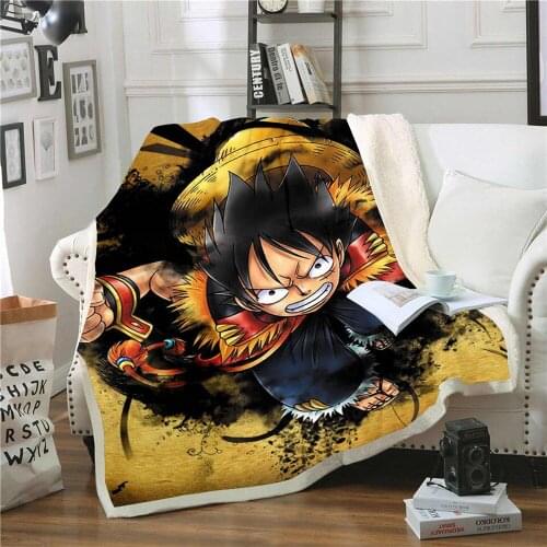 Anime NEW 3D Printing Plush Fleece Blanket Adult Fashion Quilts Home Office Washable Duvet Casual Kids Sherpa Blanket 12