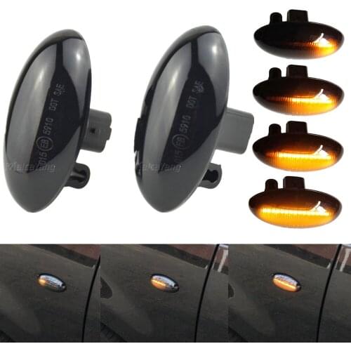For Peugeot 307 206 207 407 107 607 1007 Citroen C1 C2 C3 C5 LED Dynamic Turn Signal Side Marker Light Sequential Blinker Light