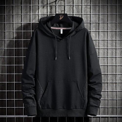 Plus Size 8XL-M 2021 Autumn and winter Hooded Sweater mens loose Pullover Long Sleeve Sweater Hoodie bottomed