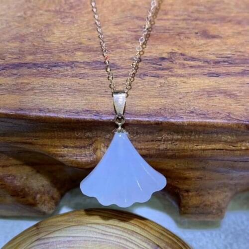 SHILOVEM 18k rose gold Natural white Jasper pendants classic fine Jewelry women wedding no necklace wholesale new mymz1319hby