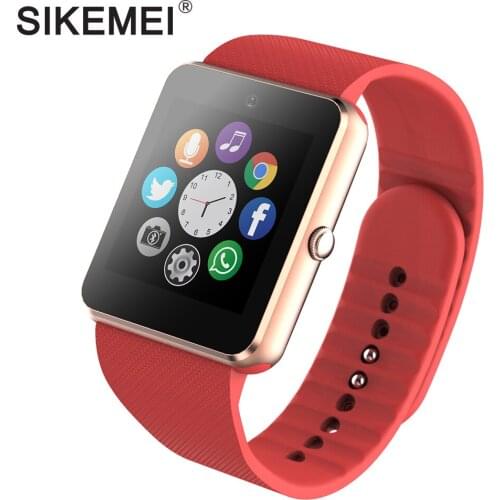 SIKEMEI Smart Watch Bluetooth Smartwatch GT08 Phone Watch Camera Touch Screen Support Pedometer TF SIM Card for Android iOS