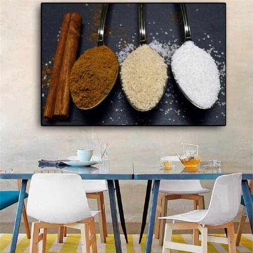 Modern Large Size Kitchen Painting Wall Art Canvas Print Spice Poster For Kitchen Restaurant Decoration Picture Cuadros