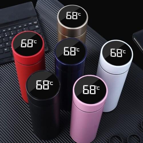500ML Temperature Display Thermos Bottle Vacuum Flasks Intelligent Stainless Steel Travel Car Soup Coffee Mug Thermos