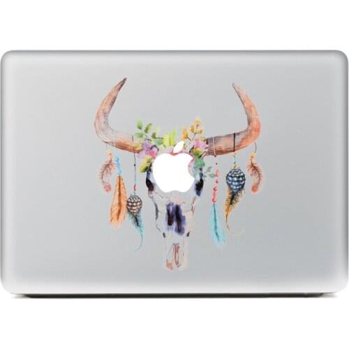 Indian deer head Personality Vinyl Decal Laptop Sticker for macbook Pro Air 13 inch Cartoon laptop Skin shell for mac book