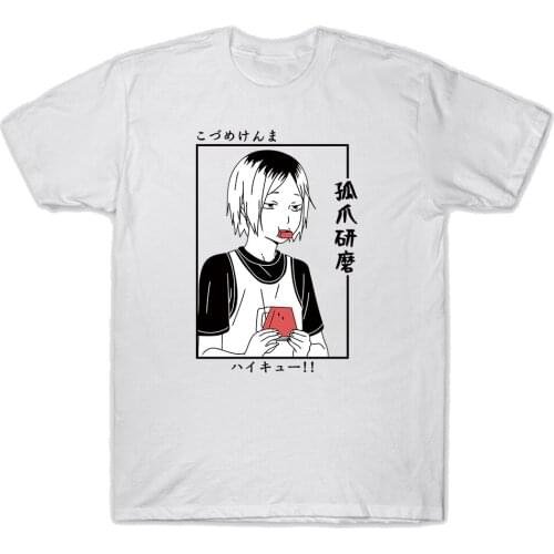 2021 Manga Cartoon Haikyuu Anime T-shirt Kenma Kozume Printing Short Sleeve O-neck Men Women Summer Casual Tops Unisex
