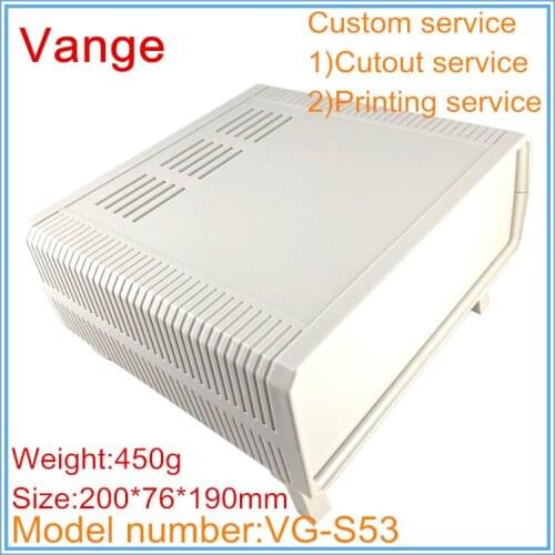 1pcs/lot transducer PCB housing box 200*76*190mm ABS plastic junction box diy for instrumentation case