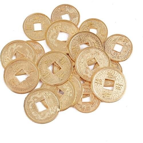 10Pcs 20/24mm Chinese Ancient Feng Shui Lucky Coin Good Fortune Collection Gift