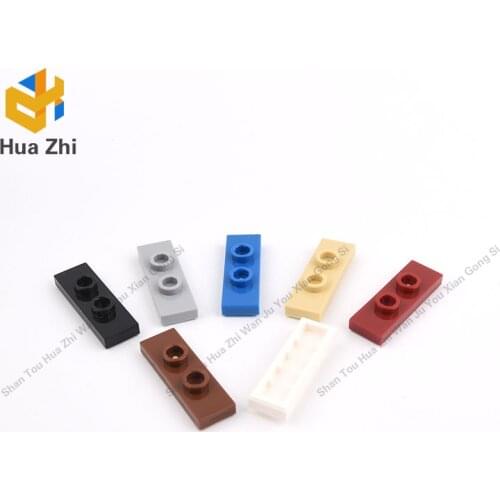 10PCS 34103 Plate Special 1 x 3 with 2 Studs with Groove and Inside Stud Holder Building Blocks Parts MOC DIY Education